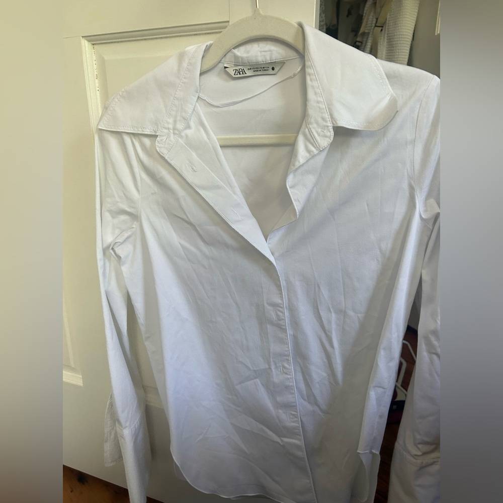 Zara white size xs button down top